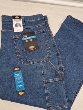 Dickies Men's Relaxed Fit Blue Carpenter Jeans